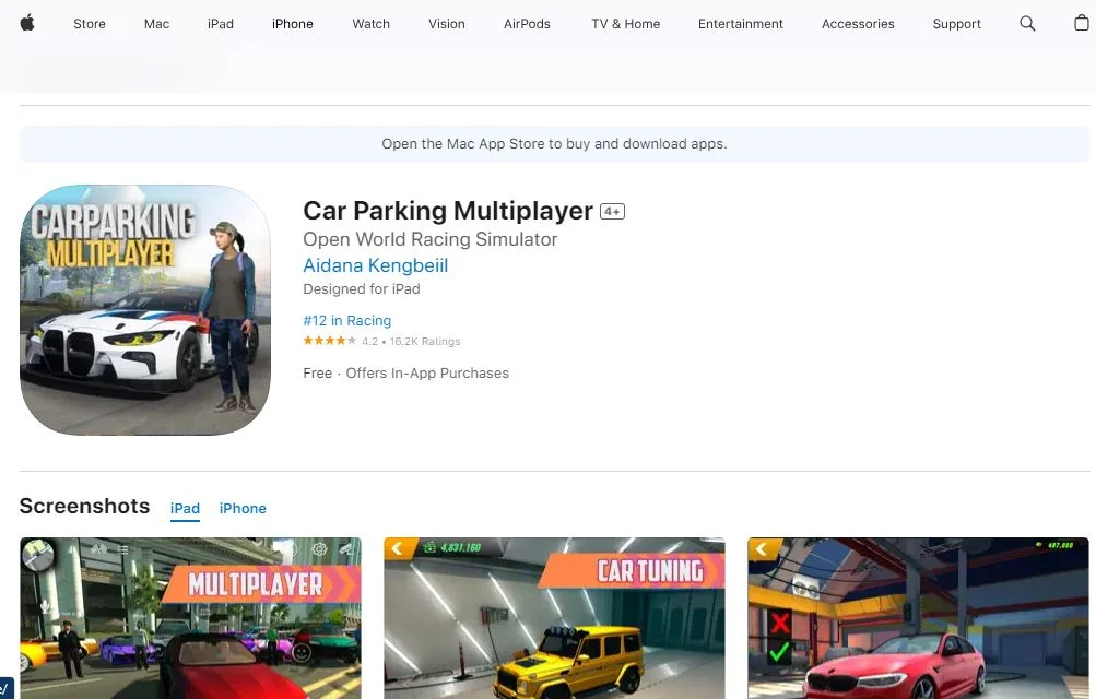 car parking ios